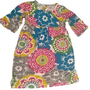 Carters Big Flowers Corduroy Dress Pockets Size 6
